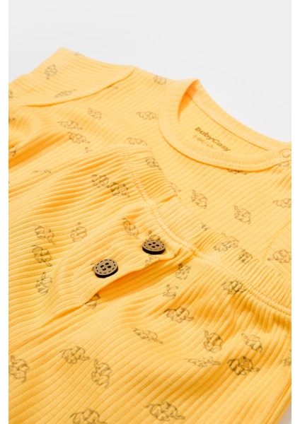 Bebek Pamuklu Mini Fil Desenli T-Shirt ve Şort Takım modelleri