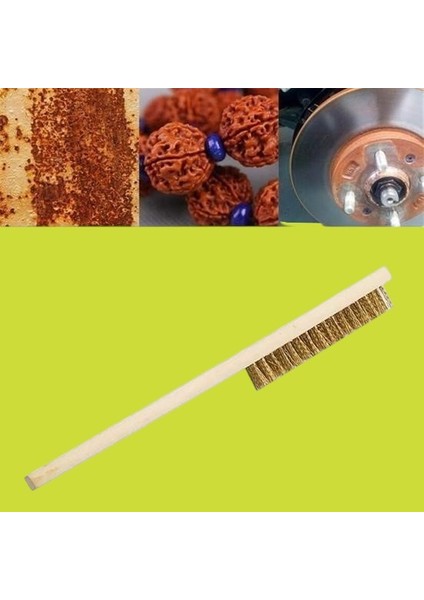 Pratikaı Ahşap Saplı Pas Sökücü Metal Tel Fırça | Dayanıklı ve Çok Amaçlı Temizleyici