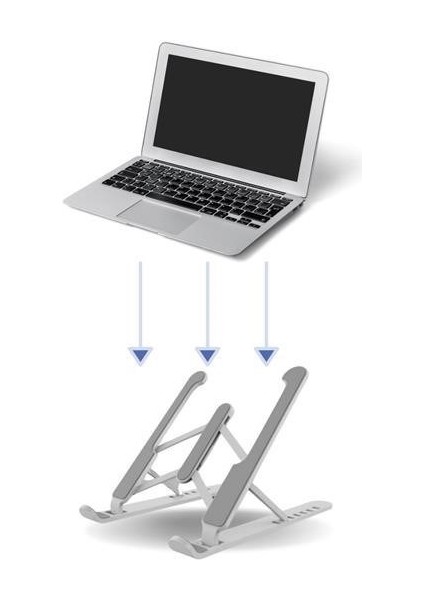 Pratikaı Ayarlanabilir ve Katlanabilir Laptop Yükseltici | Ergonomik ve Taşınabilir