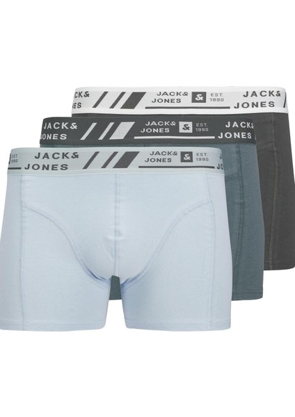 Erkek 3'lü Düz Renk Boxer Seti - Jacangus Model