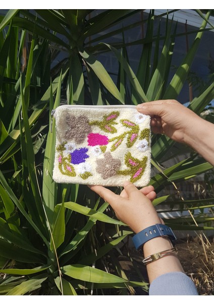 Tablet /ebook Çantası Kılıfı - Punch Nakışı-El Yapımı