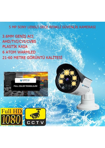5 Kameralı Set 320 GB HDD Full Hd Gece Görüşlü Güvenlik Kamerası Sistemi-Sabit Ip Gerektirmez-