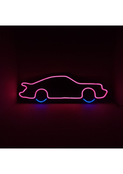 -Destina Ahşap Neon LED - "araba" Temalı Duvar Dekorasyon Ürünü- 20CM*50CM modelleri