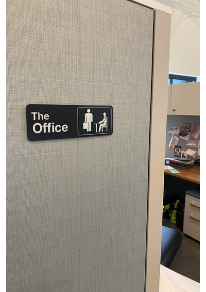 The Office - Ofis Kapı Levhası – Şık ve Modern Hediyelik Kapı Duvar Yazısı Süsü
