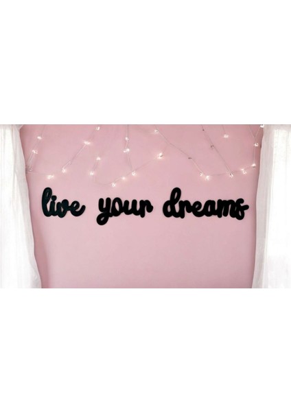 Live Your Dreams Ahşap Duvar Dekorasyonu fiyatları