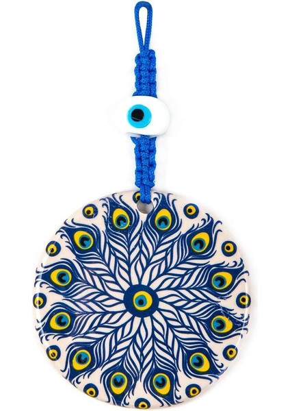 Seramik Tavus Kuşu Desenli Duvar Süsü fiyatları