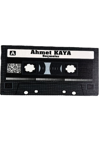 Ahmet Kaya Seçmeler Yazılı Teyp Kaset Tasarımlı Ahşap Mdf Duvar Süsü