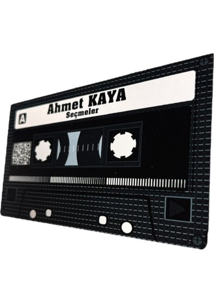 Ahmet Kaya Seçmeler Yazılı Teyp Kaset Tasarımlı Ahşap Mdf Duvar Süsü