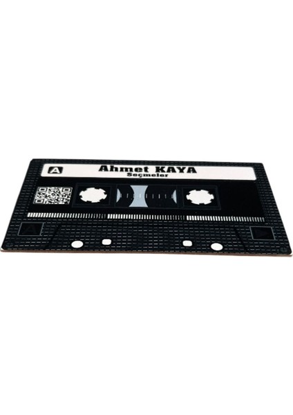 Ahmet Kaya Seçmeler Yazılı Teyp Kaset Tasarımlı Ahşap Mdf Duvar Süsü