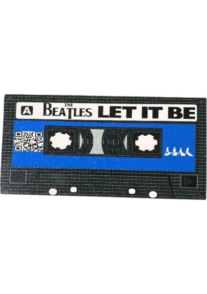 The Beatles Let It Be Yazılı Teyp Kaset Tasarımlı Ahşap Mdf Duvar Süsü