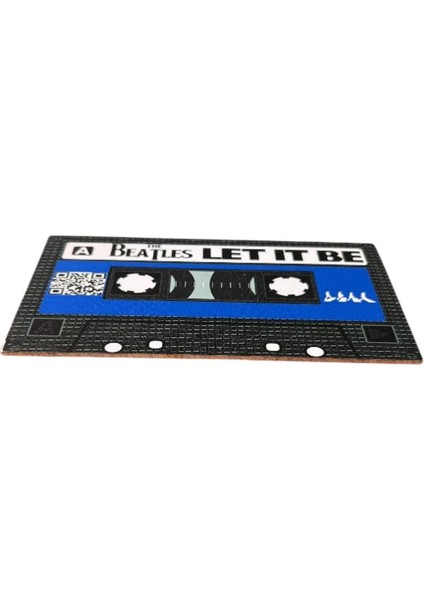 The Beatles Let It Be Yazılı Teyp Kaset Tasarımlı Ahşap Mdf Duvar Süsü