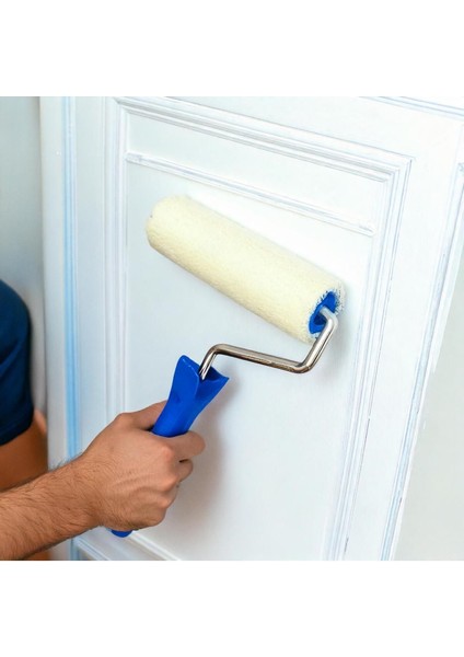 Kadife Rulo Fırça 10cm Çok Kaliteli Moher İz Bırakmayan Parmak Boya Rulosu