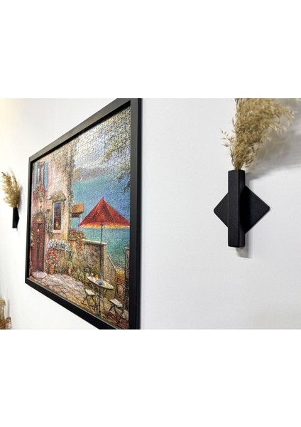 Çiçeklik Modern Dekoratif Duvar Süsü Siyah Duvara Monte Çiçek Süs modelleri