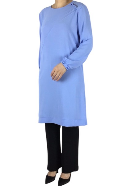 Kadın Önü Dikiş ve Düğme Detaylı Spor Tunik modelleri