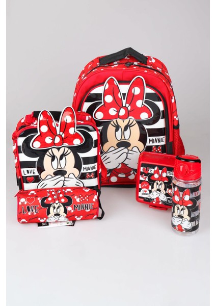 Dekomus Lisanslı Okul,beslenme ve Kalem Çantası Ile Matara,beslenme Kabı Seti