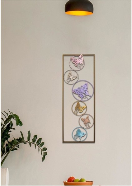 Metal Kelebekler Gold Ev Ofis Otel Duvar Süsü 32X90CM fiyatları