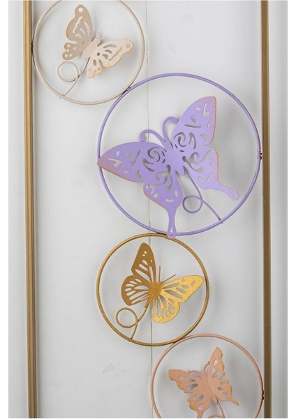Metal Kelebekler Gold Ev Ofis Otel Duvar Süsü 32X90CM fırsatları
