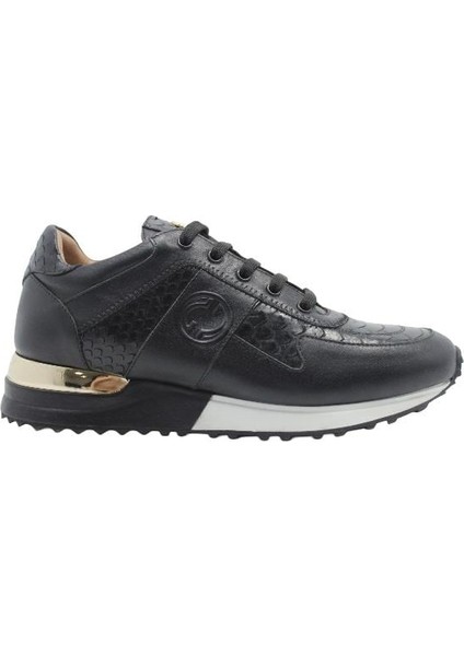Deri Sıyah Sneaker Düz 4257 95 V5
