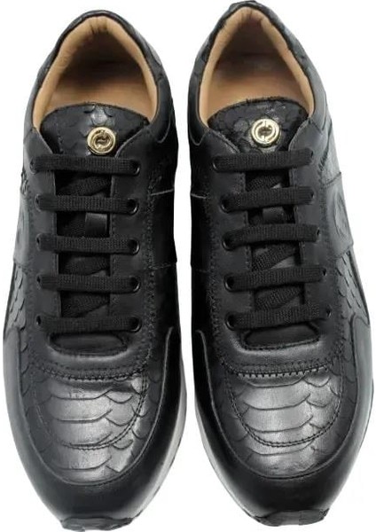 Deri Sıyah Sneaker Düz 4257 95 V5