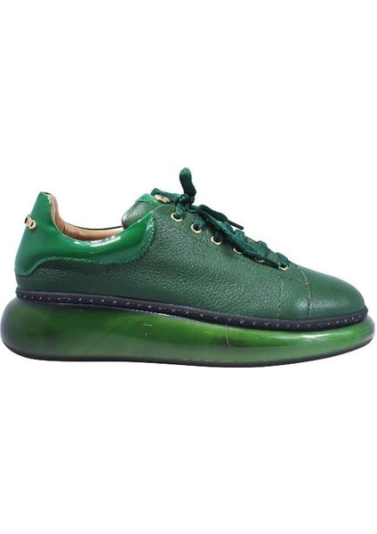 Deri Yesıl Sneaker Düz 777 01 V2