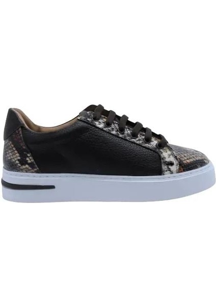 Deri Kahve-Sıyah Sneaker Düz 1280 01