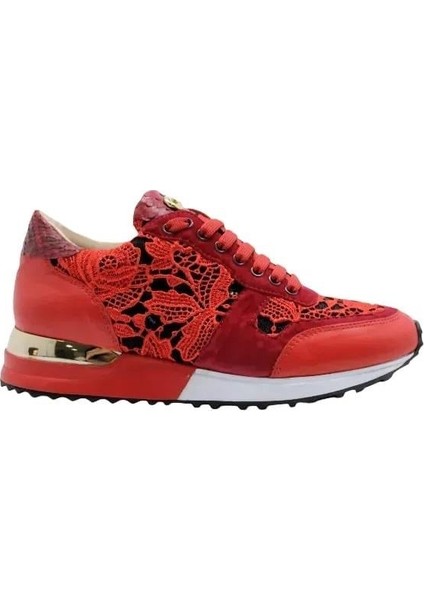 Deri Kırmızı Sneaker Düz 4257 03 V1