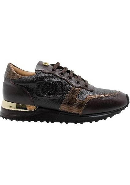 Deri Kahve-Bakır Sneaker Düz 4257 151 V1