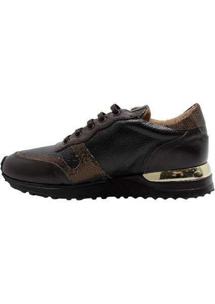 Deri Kahve-Bakır Sneaker Düz 4257 151 V1