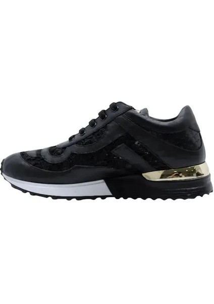 Deri Sıyah Sneaker Düz 4257 72 V5