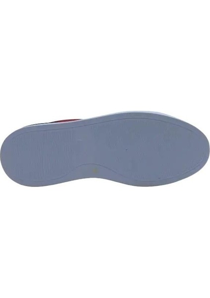 Deri Kırmızı-Sıyah Sneaker Düz 1280 01