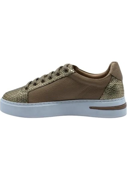 Deri Altın-Bıskuvı Sneaker Düz 1280 01