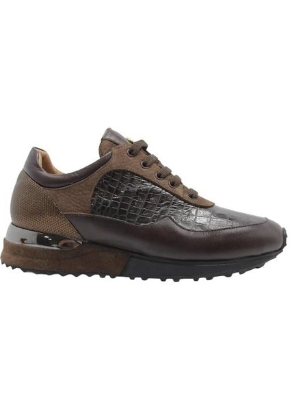 Deri Kahve-Bakır Sneaker Düz 4257 91 V6