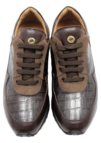 Deri Kahve-Bakır Sneaker Düz 4257 91 V6