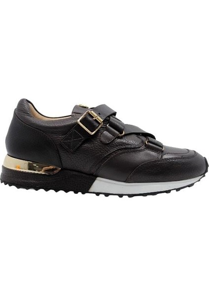 Deri Kahve Sneaker Düz 4257 153