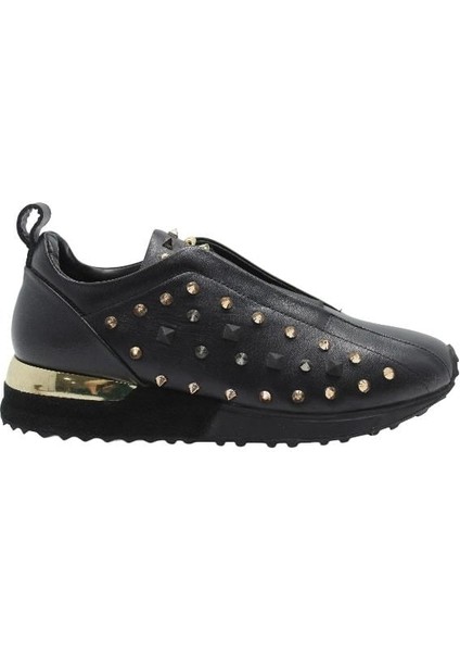 Deri Sıyah Sneaker Düz 4257 143