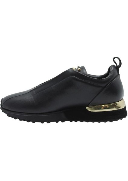 Deri Sıyah Sneaker Düz 4257 143