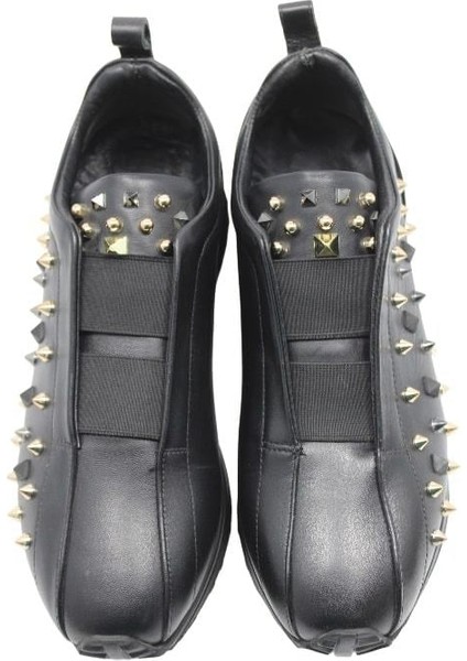 Deri Sıyah Sneaker Düz 4257 143