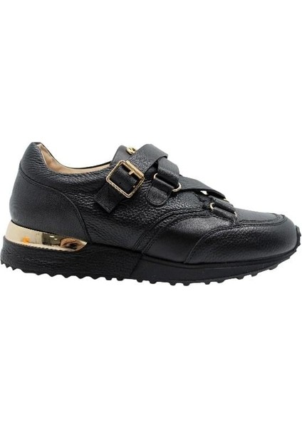Deri Sıyah Sneaker Düz 4257 153
