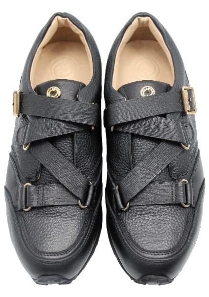 Deri Sıyah Sneaker Düz 4257 153