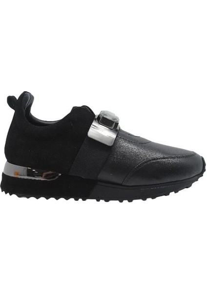 Deri Sıyah Sneaker Düz 4257 32