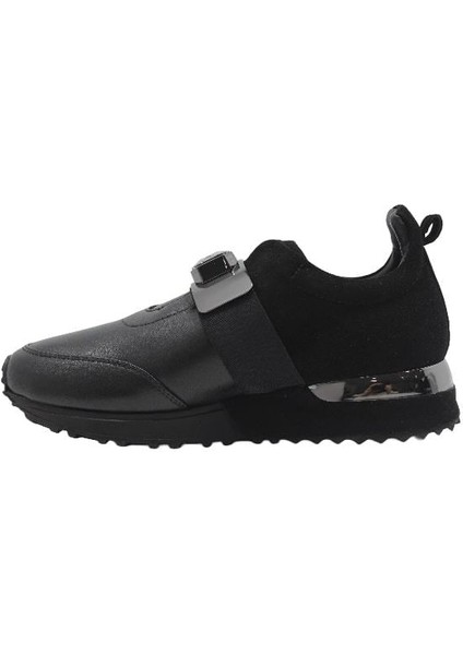 Deri Sıyah Sneaker Düz 4257 32