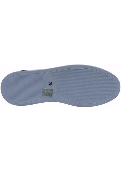 Deri Taba Lacıvert-Sax Lacıvert Sneaker Düz 1280 01