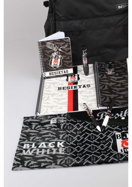 Yeni Sezon Lisanslı Beşiktaş Büyük Boy Okul ÇANTASI,700 ml Matara,a4 72 Yaprak Kareli ve Çizgili Defter,bloknot Kırtasiye Seti fiyatları