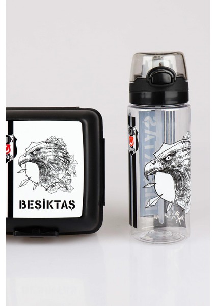 Yeni Sezon Lisanslı Beşiktaş Beslenme Kabı ve 500 ml Trıtan Matara Yemek Seti modelleri