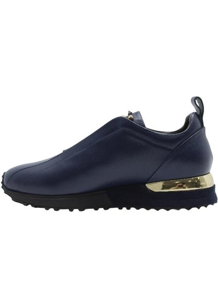 Deri Lacıvert Sneaker Düz 4257 143 fiyatları