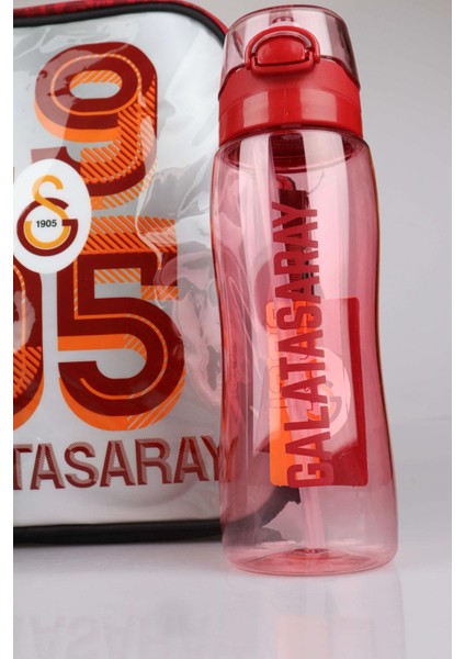 Dekomus Ile Lisanslı Galatasaray Küçük Boy 32X25 cm Anaokul ÇANTASI,700 ml Matara ve Beslenme Kabı Seti