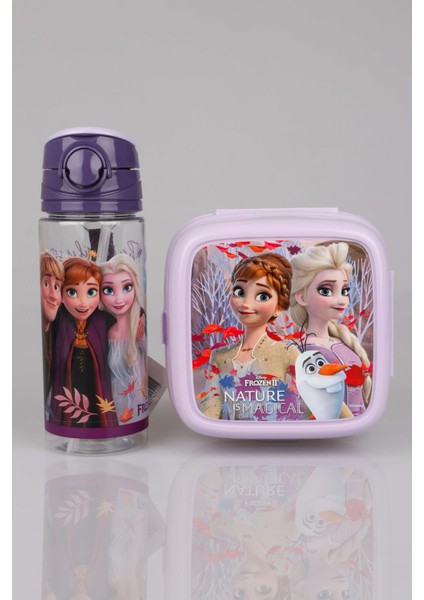 Lisanslı Elsa Frozen "beslenme Kabı ve 500 ml Trıtan Matara Seti