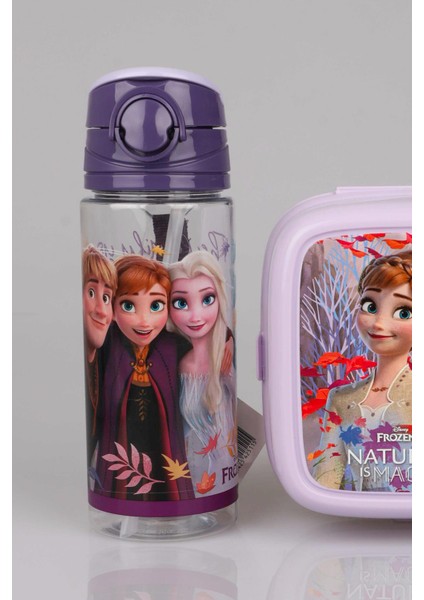 Lisanslı Elsa Frozen "beslenme Kabı ve 500 ml Trıtan Matara Seti