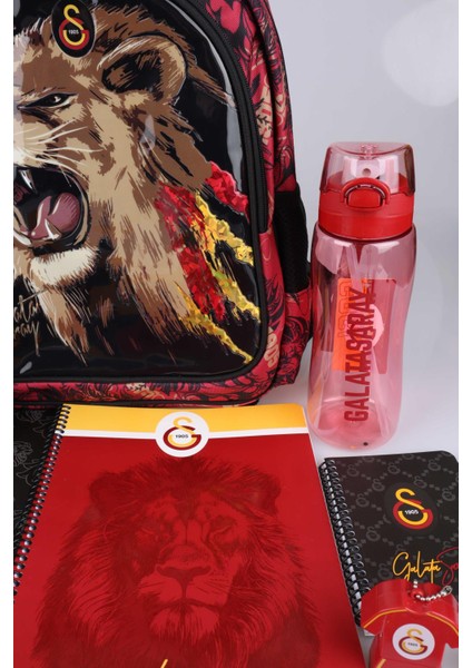 Dekomus Ile Lisanslı Galatasaray Özel Seri Kükreyen Aslanlı Ilk ve Orta Okul ÇANTASI,700 ml Matara ve Beslenme Kabı Kırtasiye Seti