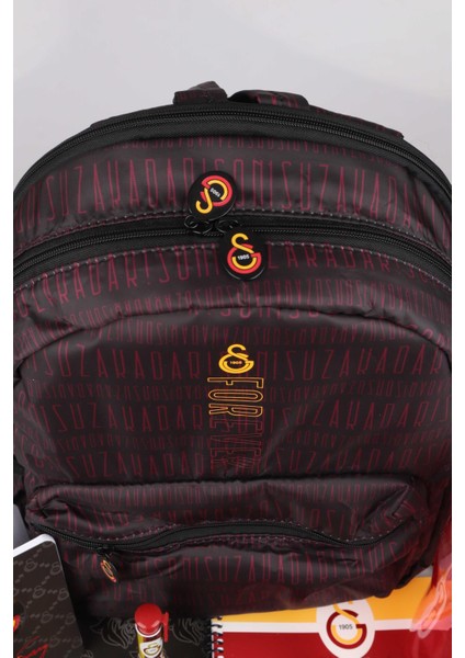 Dekomus Ile Yeni Sezon Lisanslı Galatasaray Büyük Boy Okul ÇANTASI,700 ml Matara Ile Kırtasiye Seti